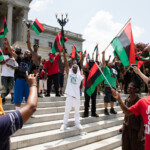 Black Panther rally at the capitol in Columbia, SC.