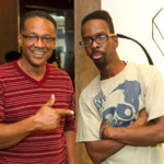 Eddie Granderson (left) with artist Fahamu Pecou