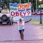 Protester of National Guard Troops in Washington D.C.