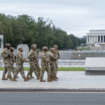 National Guard Troops in front of the Lincoln Memorial